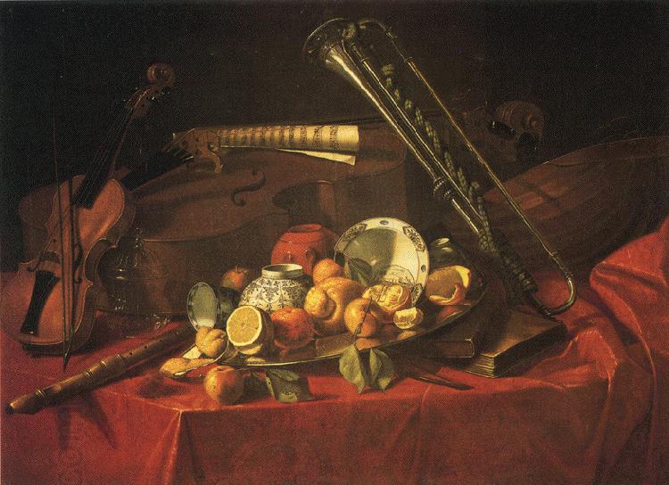 Cristoforo Munari Still-Life with Musical Instruments China oil painting art